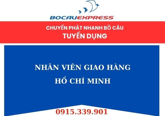 Tuyển dụng Nhân viên giao nhận hàng hóa tại Hồ Chí Minh